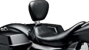 LE PERA Bare Bones Solo Seat - w/ Removable Drivers Backrest - Smooth - Black - FL '08-'23