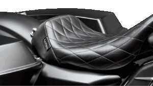 LE PERA Bare Bones Solo Seat - Diamond Stitch - Black - FL '08-'23