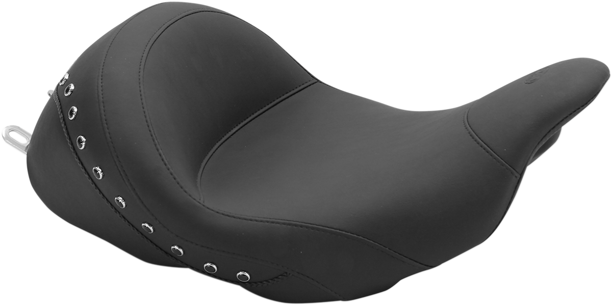 MUSTANG Lowdown Vintage Seat - No Driver Backrest - Black Studded