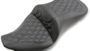 SADDLEMEN Extended Reach Roadsofa™ Seat - Lattice Stitched - without Backrest - FL '08-'24