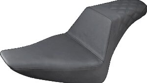 SADDLEMEN Step-Up Seat - Rear Lattice Stitch - Black - FLS