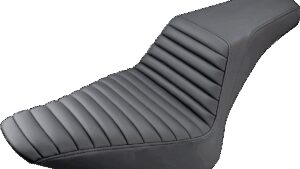 SADDLEMEN Step-Up Seat - Front Tuck-n-Roll - Black - FLS