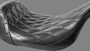 LE PERA Sprocket Solo Seat - Diamond - Black - FL '08-'23