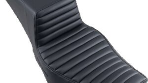 SADDLEMEN Step-Up Seat - Front Tuck-n-Roll - Black - FLHR/FLHX