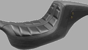MUSTANG Squareback One-Piece Seat - Tuck and Roll - Black w/ Black Stitching