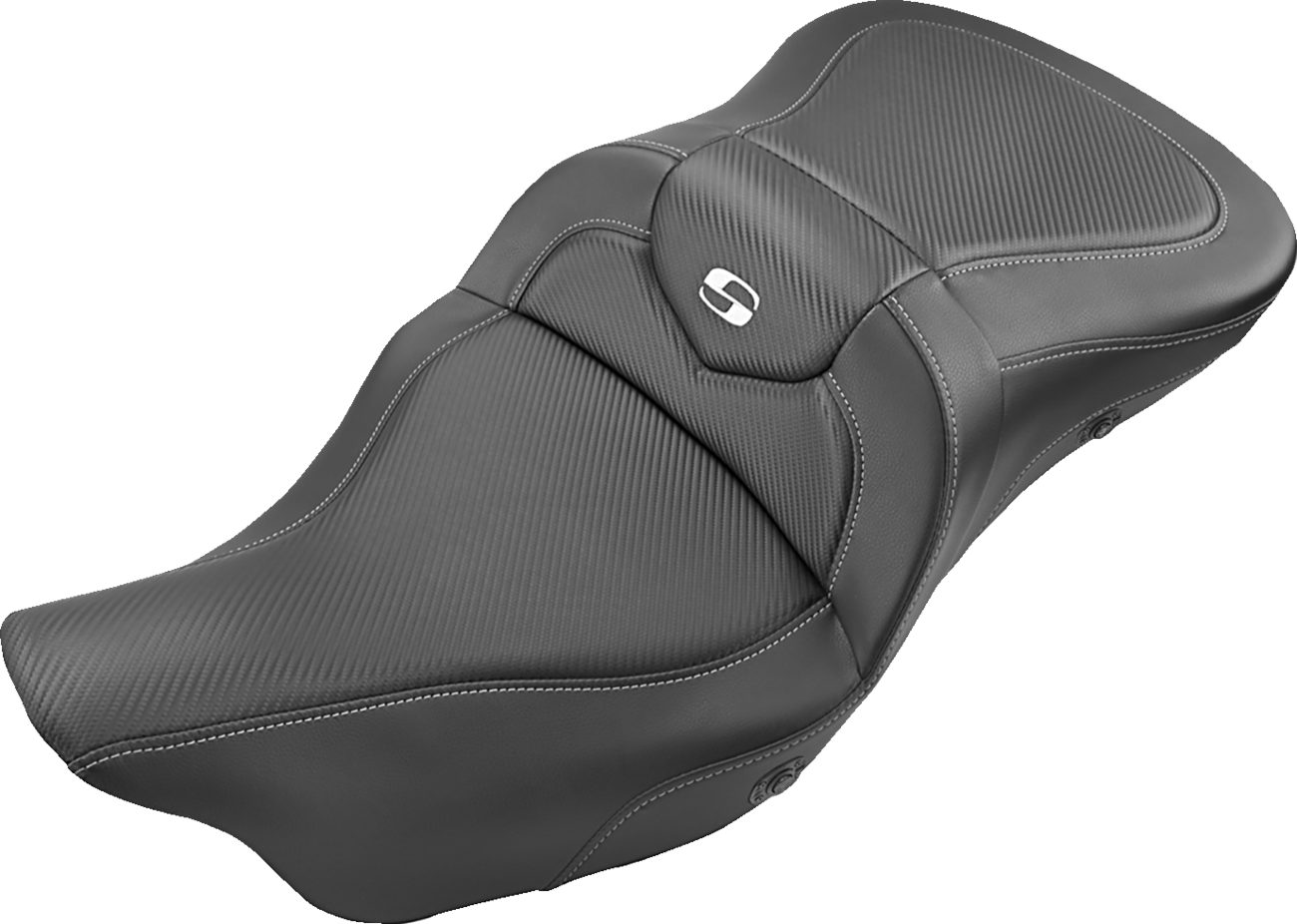 SADDLEMEN Extended Reach Roadsofa™ Seat - Carbon Fiber - without Backrest - Heated - FL '08-'24