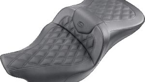 SADDLEMEN Roadsofa™ Seat - Full Lattice Stitch - without Backrest - Black - FL '09-'24