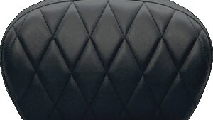 LE PERA Sissy Bar Pad - Large - Vinyl - Single Diamond - Dull Black