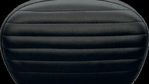 LE PERA Sissy Bar Pad - Large - Pleated - Dull Black
