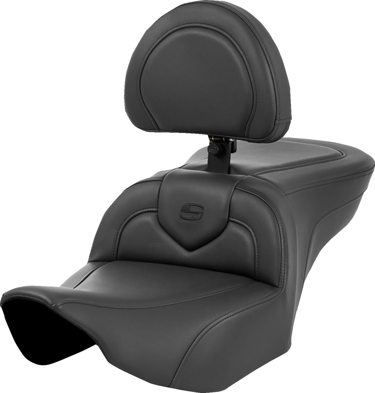 SADDLEMEN Roadsofa™ Seat - with Backrest - Black Stitching - FL '23-'24