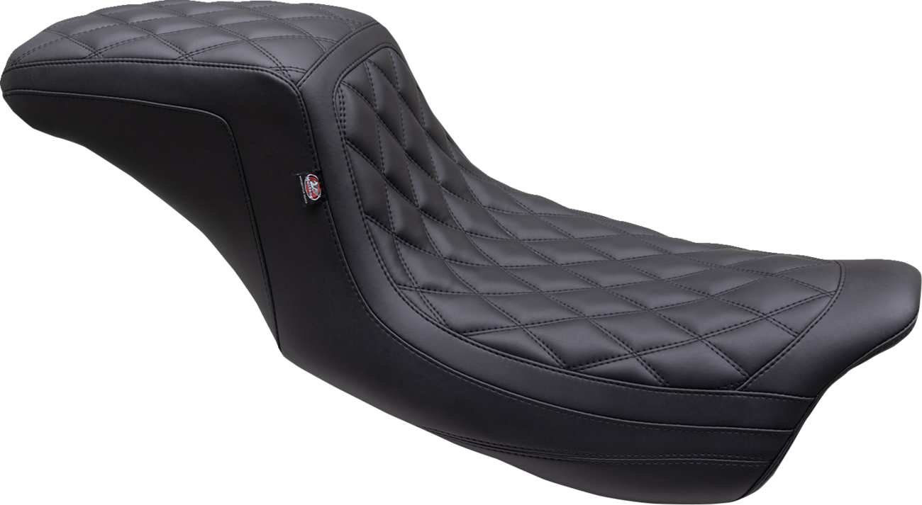MUSTANG One Piece 2-Up Squareback Seat - Double Diamond - Black Stitch - FL '08-'24