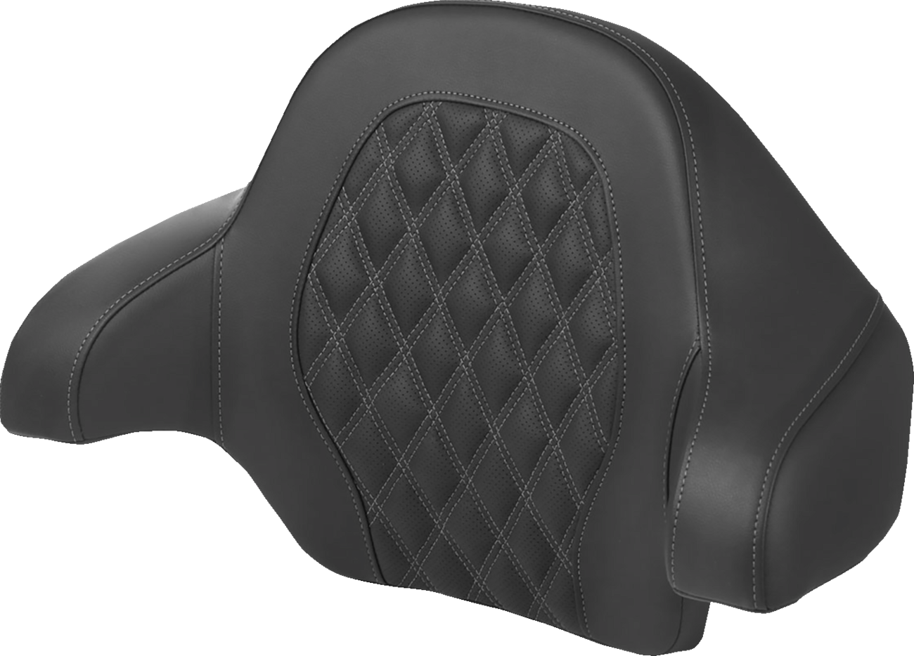 SADDLEMEN Tour-Pak® Backrest Pad - Lattice Stitch - Dark Gray Stitch - FL '14-'24