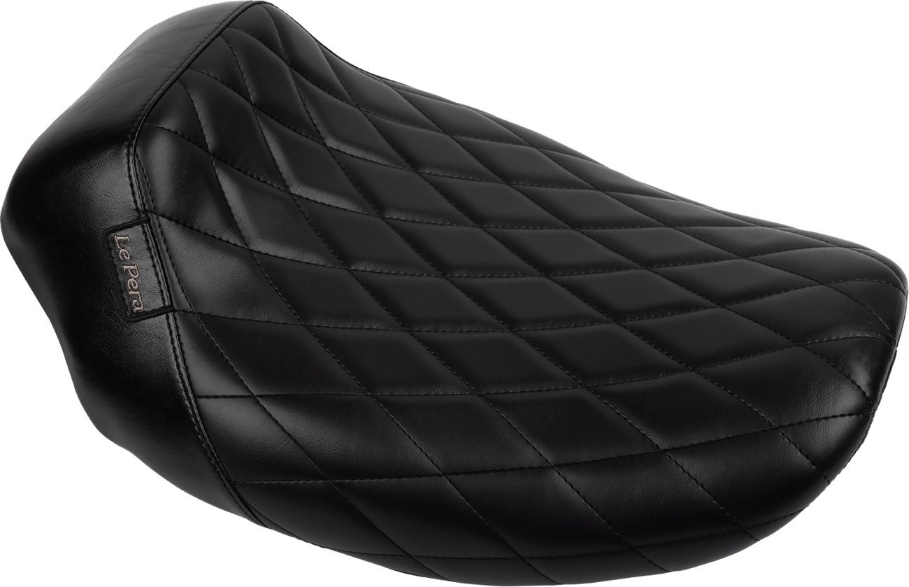 LE PERA Bare Bones Solo Seat - Diamond Stitch - FLH/FLT '23-'24