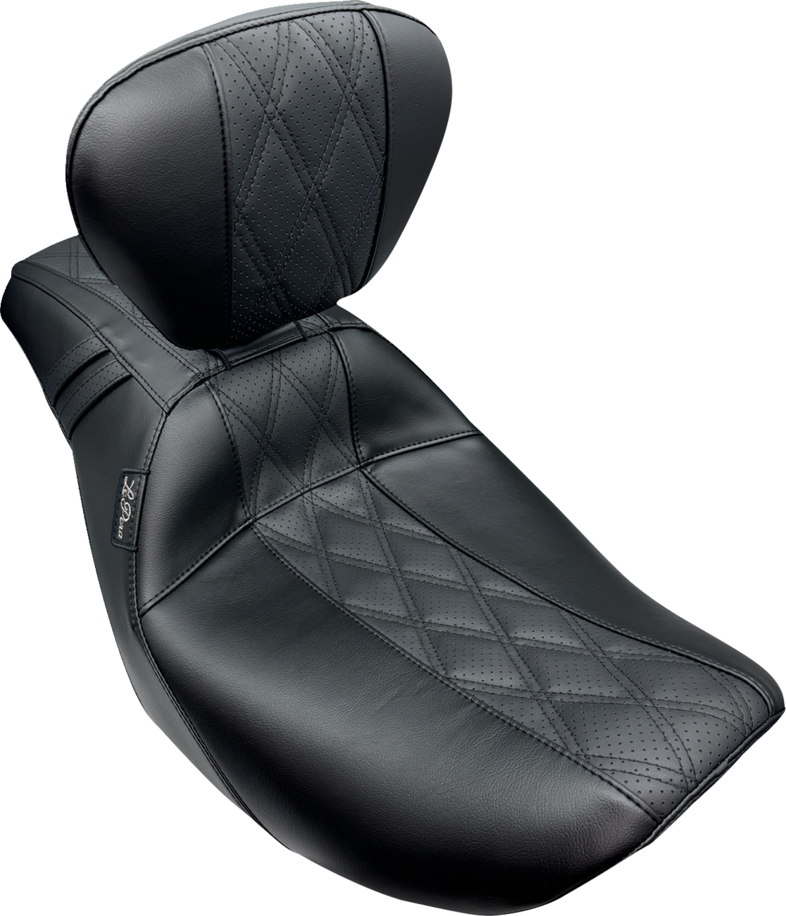LE PERA Outcast Seat - With Backrest - GT2 Inlay - FLH/FLT '23-'24
