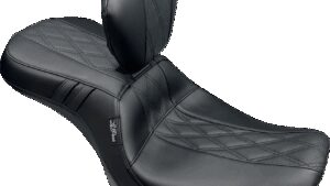 LE PERA Outcast Seat - With Backrest - GT2 Inlay - FLH/FLT '23-'24