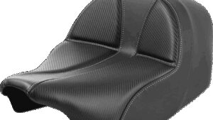 SADDLEMEN Dominator Solo Seat - Carbon Fiber w/ Silver Stitch - FLT/FLH '23-'24