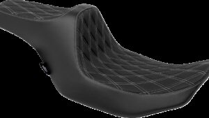 DRAG SPECIALTIES SEATS Predator III Seat - Double Diamond - Silver Stitched - FLT/FLH '23-'24