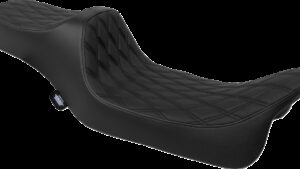 DRAG SPECIALTIES SEATS Predator III Seat - Extended Reach - Double Diamond - Black - FLH/FLT '08-'24