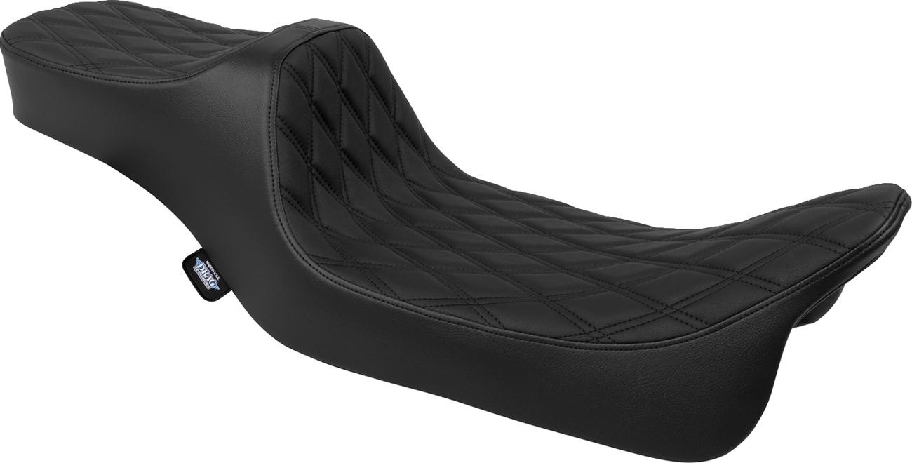 DRAG SPECIALTIES SEATS Predator III Seat - Extended Reach - Double Diamond - Black - FLH/FLT '08-'24
