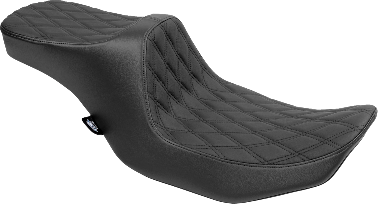 DRAG SPECIALTIES SEATS Predator III 2-Up Seat - Double Diamond - Black Stitching - FLT/FLH '23-'24