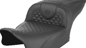 SADDLEMEN Roadsofa™ Seat - Dragon Scale Stitch - w/o Backrest - FLTR/FLHX '23-'25