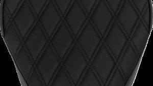 DRAG SPECIALTIES SEATS Rear Solo Seat - Wide - Double Diamond - Black Stitch - FL '97-'23