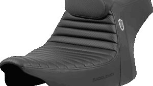 SADDLEMEN Pro Series SDC Performance Seat - Tuck-n-Roll - w/ Backrest - FLH/FLT '23-'24