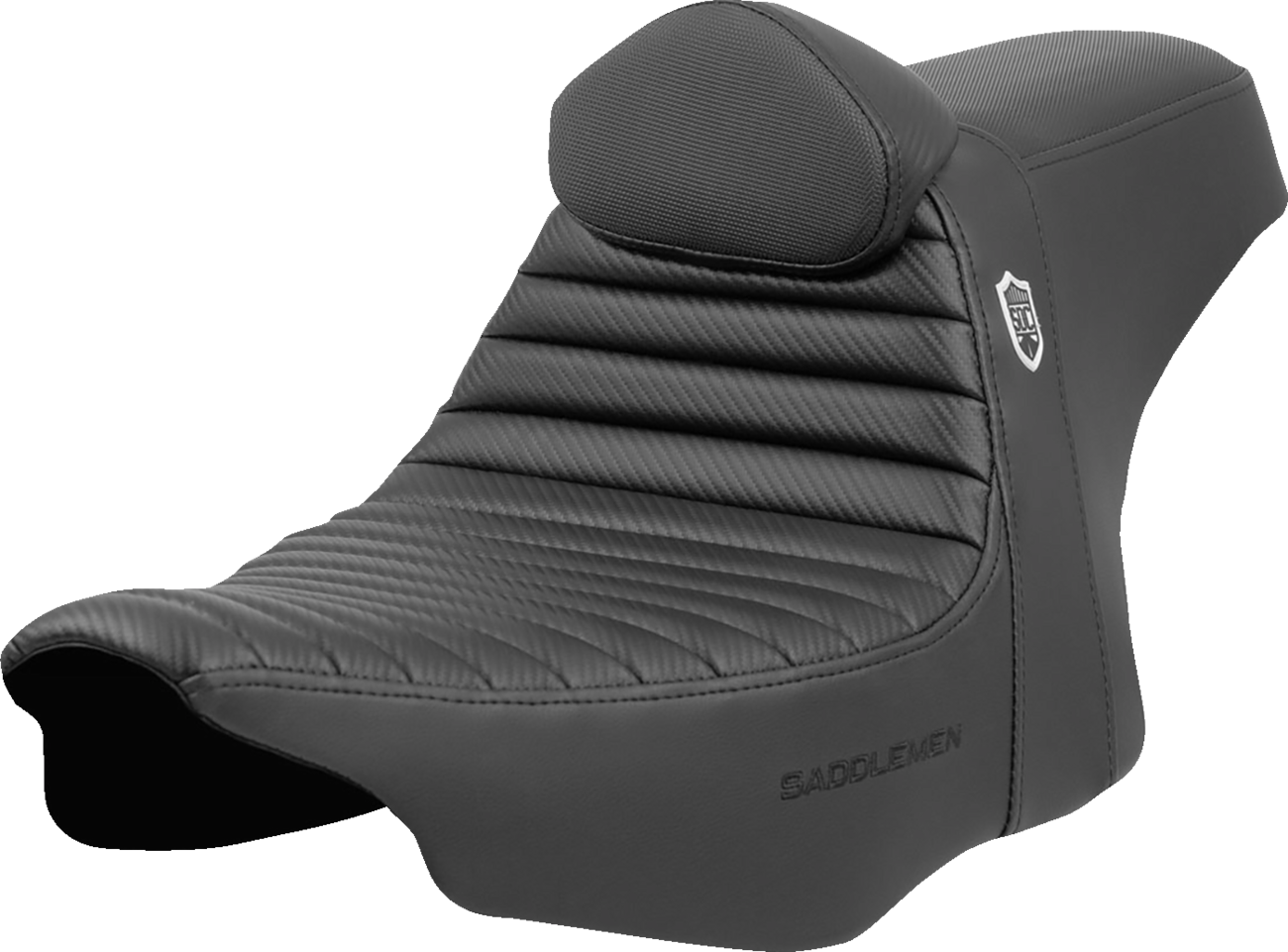 SADDLEMEN Pro Series SDC Performance Seat - Tuck-n-Roll - w/ Backrest - FLH/FLT '23-'24