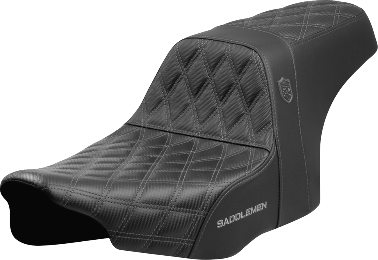 SADDLEMEN Pro Series SDC Performance Seat - Gray Stitching - w/o Backrest - FLT/FLH '23-'24