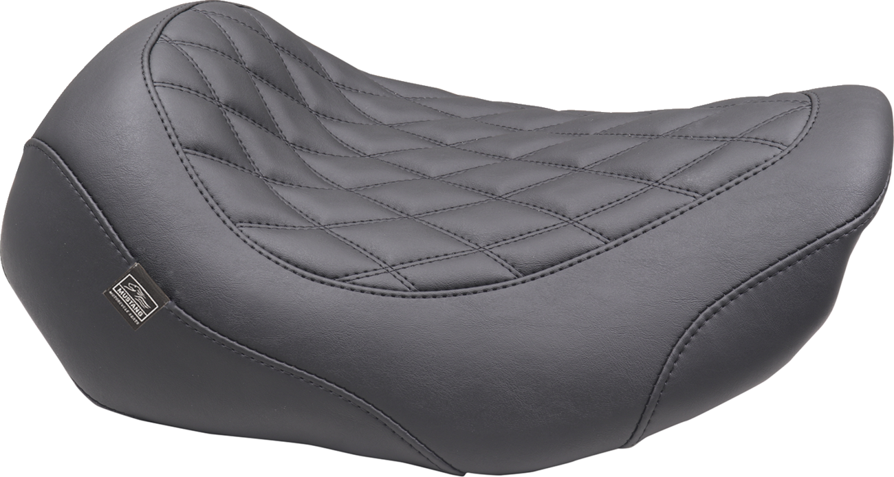 MUSTANG Wide Tripper™ Seat - Solo - Black Stitching - FLT/FLH '23-'25