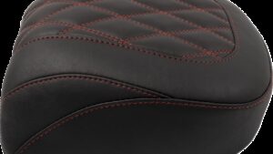 MUSTANG Wide Tripper™ Seat - Passenger - Dark Cherry Stitching - FLT/FLH '23-'25