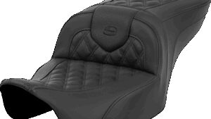 SADDLEMEN Heated Roadsofa™ Seat - Lattice Stitch - w/o Backrest - FLT/FLH '23-'24