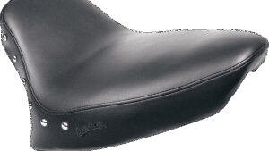 SADDLEMEN Renegade™ Solo Seat - Smooth - Studded - Black - Softail '84-'99
