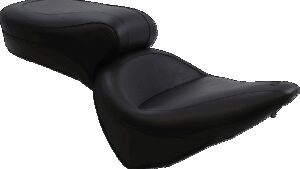 MUSTANG Vintage Style Seat - Wide - Smooth - Black - FXST/FLST