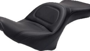SADDLEMEN Seat - Explorer™ - Without Backrest - Stitched - Black - FLSTF '07-'17