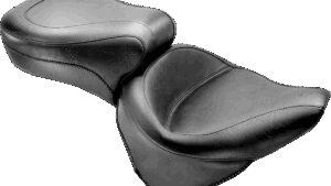 MUSTANG Vintage Style Seat - Wide - Smooth - Black - Softail