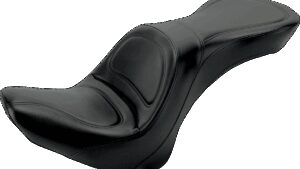 SADDLEMEN Seat - Explorer™ - Without Backrest - Stitched - Black - FLSTC '06-'17