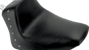 SADDLEMEN Heels Down Solo Seat - Without Backrest - Studded - Black - FLSTC