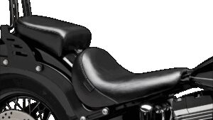 LE PERA Bare Bones Pillion Pad - Deluxe - Smooth - Black - FLS/FXS '11-'17
