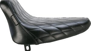 LE PERA Bare Bones Solo Seat - Diamond Stitch - Black - Softail '84-'99