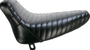 LE PERA Bare Bones Solo Seat - Pleated - Black - Softail '84-'99
