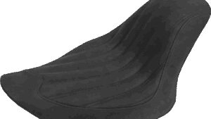 SADDLEMEN Knuckle Solo Seat - Ribbed - Black - FB