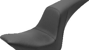 SADDLEMEN Profiler™ Basket-weave Seat - Black - Softail '06-'17