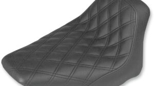 SADDLEMEN Renegade Solo Seat - Lattice Stitched - Black - FLST '06-'17