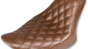 SADDLEMEN Renegade Solo Seat - Lattice Stitched - Brown - FL/FX '06-'17
