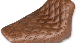SADDLEMEN Renegade Solo Seat - Lattice Stitched - Brown - FLST '06-'17