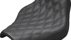 SADDLEMEN Renegade Solo Seat - Lattice Stitched - Black - FX '18-'23