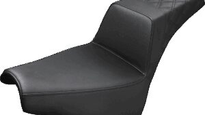 SADDLEMEN Step-Up Seat - Rear Lattice Stitch - Black - FX '18-'24