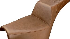 SADDLEMEN Step-Up Seat - Rear Lattice Stitch - Brown - FX '18-'24