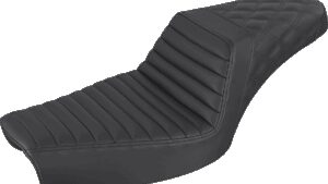 SADDLEMEN Step-Up Seat - Front Tuck-n-Roll/Rear Lattice Stitch - Black